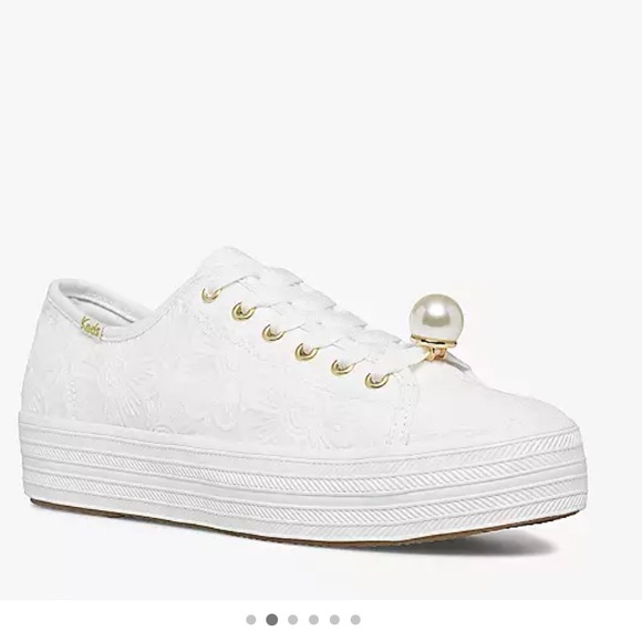 BNIB - Keds x Kate Spade Triple Kick Pearl Shoes (Women’s) - Picture 2 of 8
